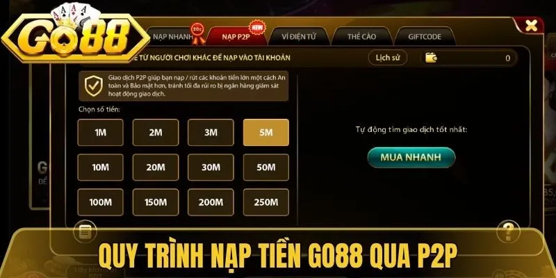 Nạp Tiền Go88 - Các Bước Giao Dịch Đơn Giản Và An Toàn 2 Quy trình nạp tiền Go88 qua P2P