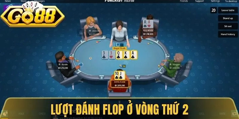 Lượt đánh Flop ở vòng thứ 2