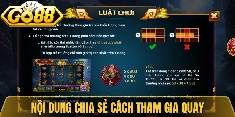 Nội dung chia sẻ cách tham gia quay