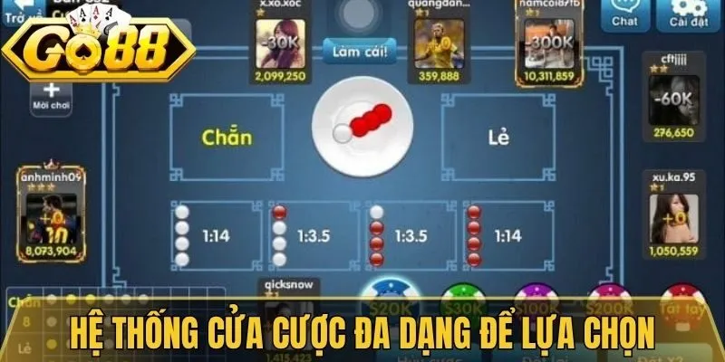 Xóc Đĩa Go88 - Giải Trí Đặc Sắc Đa Dạng Phiên Bản Cược 3 Hệ thống cửa cược đa dạng để lựa chọn